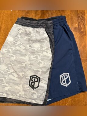 Born Primitive Men's Athletic Shorts - Navy & Light Gray/White Camo